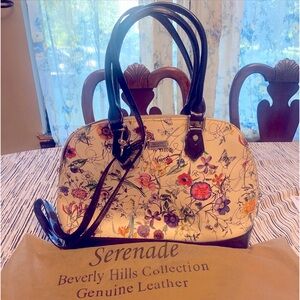 Serenade Genuine Leather Tote Handbag W/Dust Bag no call outs